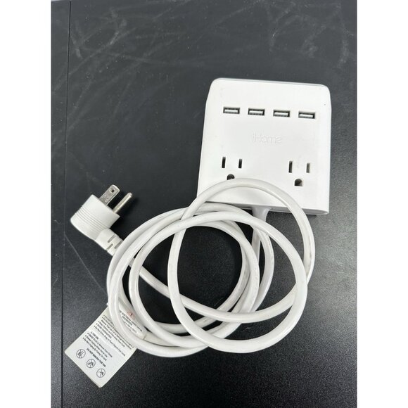 ihome Multi Plug Outlet,fast Charger 2 Outlet/4 USB/6 Feet Magnetic Back (B-10) - Picture 4 of 6